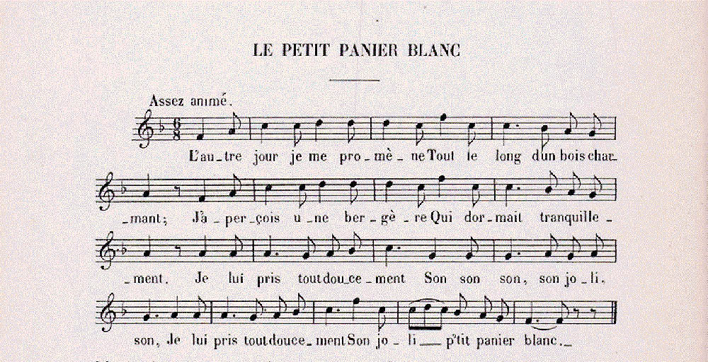 Chansons de Bergères -Le petit panier blanc
