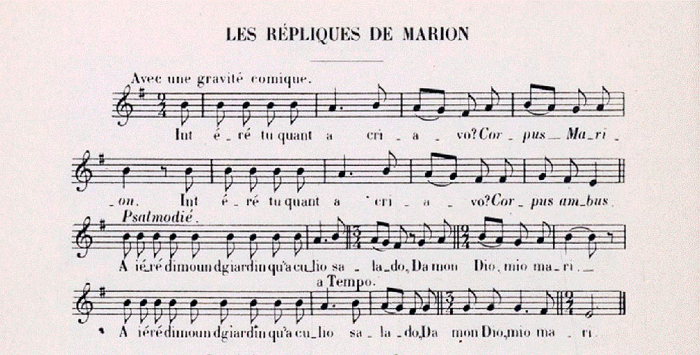 Chansons de Noces - La Réplique de la Marion
