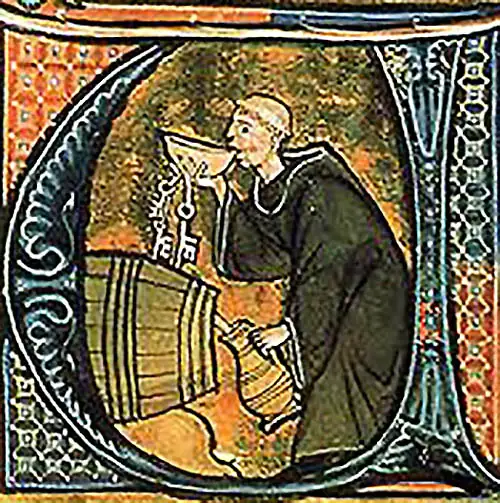 Moines et curés - Moine buvant